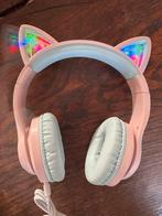 Kinder koptelefoon van iclever met kattenoortjes en licht, Overige merken, Nieuw, Ophalen of Verzenden, Over oor (circumaural)