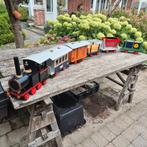 Supergaaf bijna 220 cm lange houten trein, 6 delen, Antiek en Kunst, Ophalen