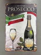 Prosecco Italiaanse Metalen bord 30 bij 20, Verzamelen, Gebruikt, Champagne, Vol, Italië