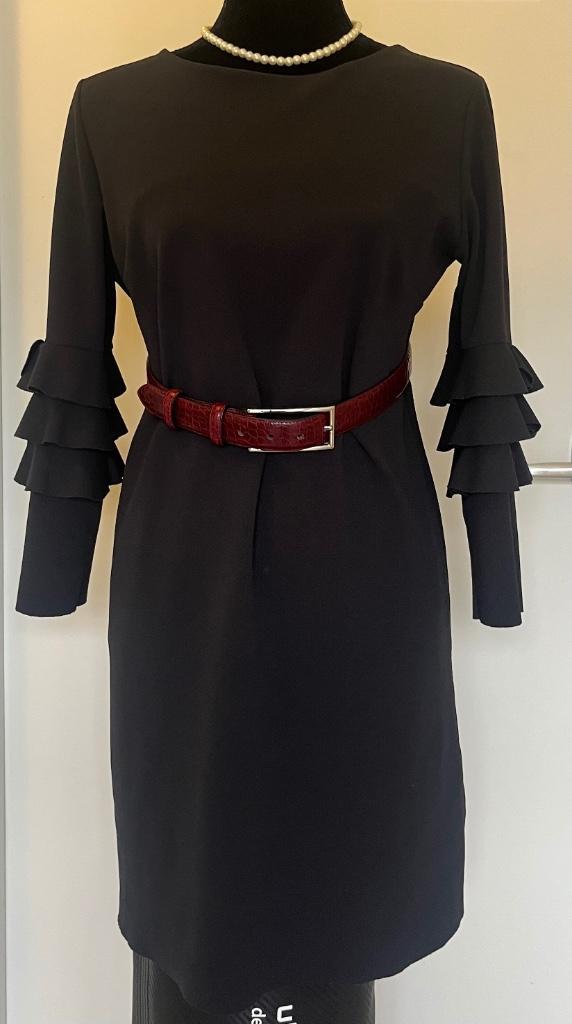 Aaiko jurkje lbd zwart scuba in maat S 38, Kleding | Dames, Jurken, Gedragen, Maat 38/40 (M), Zwart, Boven de knie, Verzenden