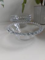 3 x vintage helder glas parelrand dessert schaaltjes 12cm, Antiek en Kunst, Ophalen