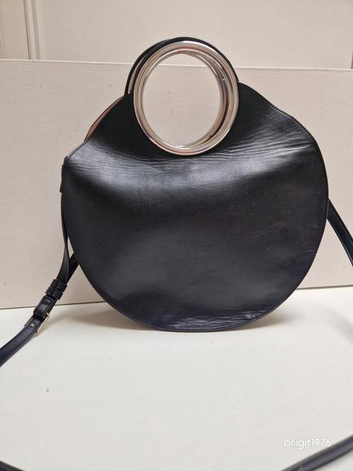 Ronde tas van M&S Collection, Sieraden, Tassen en Uiterlijk, Tassen | Damestassen, Gebruikt, Handtas, Zwart, Ophalen of Verzenden