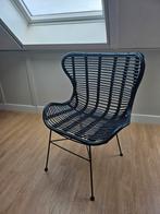 Zwarte Rotan Oorstoel - Zeer Goede Staat!, Huis en Inrichting, Fauteuils, Ophalen
