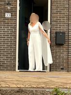 Licht ivoor trouwjumpsuit Bianco Evento –1x gedragen-NP €900, Trouwjurk, Overige kleuren, Bianco Evento, Ophalen of Verzenden