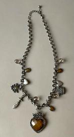 Zware Ketting met Bedels, Sieraden, Tassen en Uiterlijk, Kettingen, Ophalen of Verzenden, Zo goed als nieuw, Zilver, Overige materialen