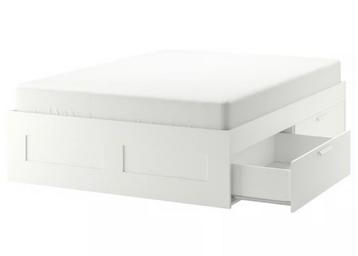 Ikea Brimnes bed met Valevag matras - afbeelding 1
