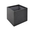 Polymeerbeton plantenbak antra 60x60x60cm - Met bodem, Ophalen, Kunststof, Vierkant, Nieuw