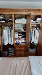 Kledingkast en commode antiel grenen, Huis en Inrichting, Kasten | Kledingkasten, Ophalen, Gebruikt, Grenenhout, Met hangruimte