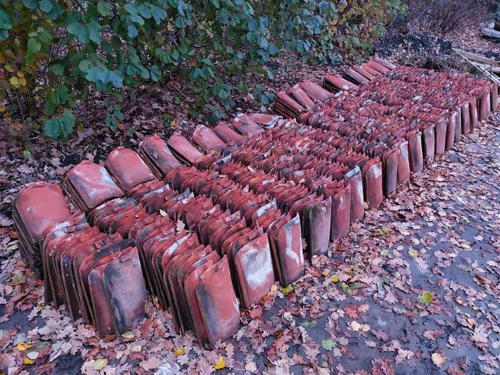888 Gebruikte Oud Hollandse Dakpannen, Doe-het-zelf en Verbouw, Dakpannen en Dakbedekking, Gebruikt, Dakpannen, Steen of Klei