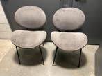 2x Velour eetkamerstoel grijs, Huis en Inrichting, Stoelen, Ophalen, Zo goed als nieuw, Grijs, Twee
