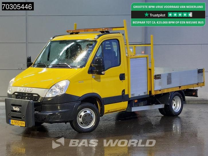 Iveco Daily 52C15 3.0L Open Laadbak met Kist Dubbellucht 3,5, Auto's, Bestelauto's, Bedrijf, Te koop, Radio, Trekhaak, Iveco, Diesel