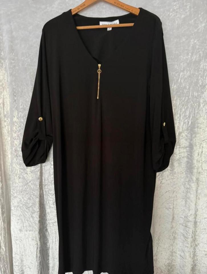 Emma & Michele jurk zwart XL, Kleding | Dames, Grote Maten, Zo goed als nieuw, Jurk, Zwart, Ophalen of Verzenden