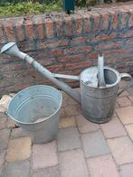 Zinken gieter+ emmer, Ophalen of Verzenden, Gebruikt