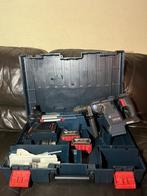 Bosch boorhakhamer met stofafzuiger 2 accus, lader in koffer, Ophalen of Verzenden, Zo goed als nieuw