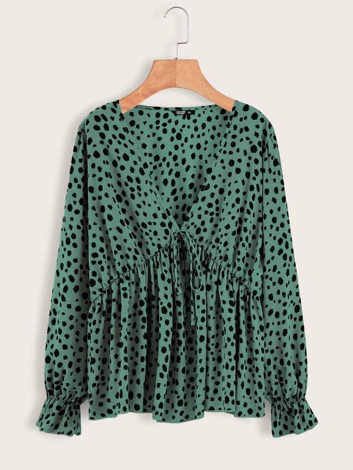 NIEUW! Mooie groene all over print blouse maat 1XL= 46 48, Kleding | Dames, Blouses en Tunieken, Nieuw, Maat 46/48 (XL) of groter