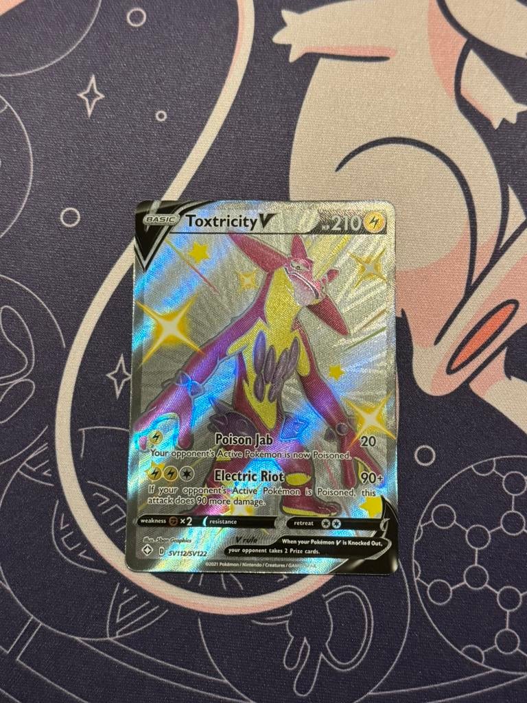 Pokémon kaarten Toxtricity V #SV112, Ophalen of Verzenden, Zo goed als nieuw, Losse kaart