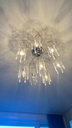 plafondlamp/kroonluchter 8 armen met lampen, Ophalen, Gebruikt, Glas