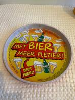 Bier meer plezier dienblad, Ophalen of Verzenden, Zo goed als nieuw, Rond, Metaal