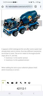 Lego Technic 42112 Betonmixer - Nieuw!, Kinderen en Baby's, Speelgoed | Duplo en Lego, Ophalen of Verzenden, Nieuw, Complete set