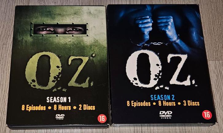 OZ - Seizoen 1 & 2 - 5 DVDs, Cd's en Dvd's, Dvd's | Tv en Series, Zo goed als nieuw, Drama, Boxset, Vanaf 16 jaar, Ophalen of Verzenden