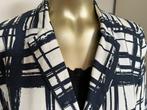 Blazer, jasje, roomwit met donkerblauwe ruit, 40, Witteveen, Kleding | Dames, Maat 38/40 (M), Ophalen of Verzenden, Zo goed als nieuw