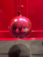 Vintage kerstbal roze met stippen, Diversen, Kerst, Ophalen