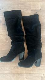 Suede zwarte hoge dameslaarzen als nieuw maat 38, Ophalen of Verzenden, Zo goed als nieuw, Zwart