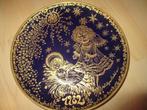 Kinderweihnacht blauw goud kerstmotief  winter borden, Diversen, Kerst, Ophalen of Verzenden, Zo goed als nieuw
