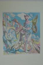 NICOLAAS WIJNBERG ZUID-FRANSE VISSER LITHO 1947 gesign. SP35, Antiek en Kunst, Kunst | Litho's en Zeefdrukken, Verzenden
