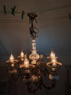 Porseleinen hanglamp, Huis en Inrichting, Lampen | Hanglampen, Ophalen of Verzenden, Gebruikt, Glas, 50 tot 75 cm