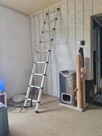 Telescopische uit schuif ladder, Doe-het-zelf en Verbouw, Ladders en Trappen, Ophalen, Zo goed als nieuw, Ladder, Opvouwbaar of Inschuifbaar