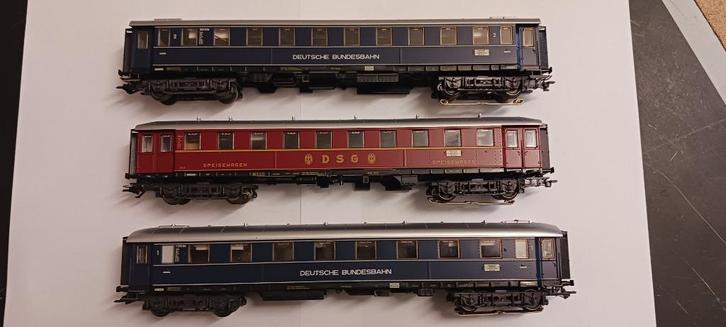 Märklin: Rijtuigenset Deutsche Bundesbahn, Hobby en Vrije tijd, Modeltreinen | H0, Zo goed als nieuw, Wagon, Wisselstroom, Märklin