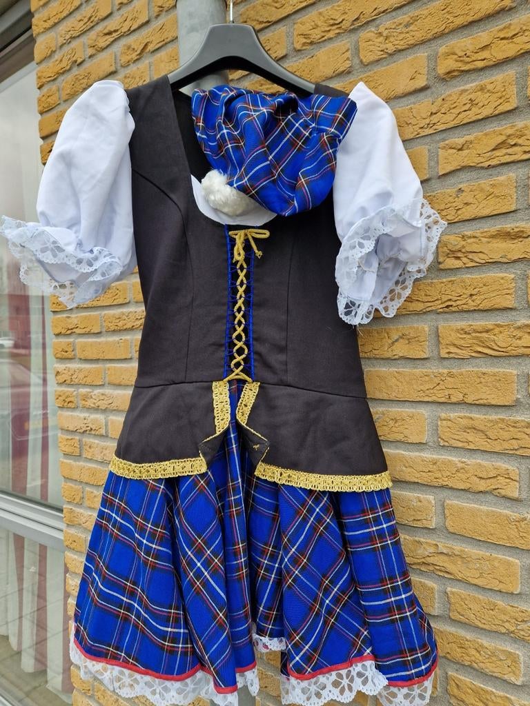 Schotse outfit dames jurkje met baret, Maat 38/40 (M), Carnaval, Ophalen of Verzenden, Zo goed als nieuw