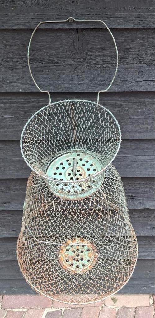 Stoere Brocante leefnet, visnet, vissen., Antiek en Kunst, Curiosa en Brocante, Ophalen of Verzenden