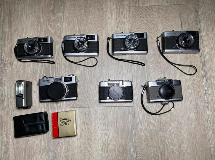 Olympus Pen , Trip 35, canonet 28, Audio, Tv en Foto, Fotocamera's Analoog, Gebruikt, Compact, Olympus, Ophalen of Verzenden