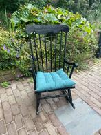 Houten schommelstoel met kussen, Ophalen, Twee, Zwart, Hout