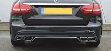 W205 C63 amg achterbumper diffuser + uitlaten + PDC + stuur  beschikbaar voor biedingen