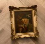 Klassiek schilderij: Man met Pijp, K. Fobausen gesigneerd, Antiek en Kunst, Kunst | Schilderijen | Klassiek, Ophalen of Verzenden