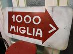 Oud verkeersbord Mille miglia, 1000 miglia., Verzamelen, Merken en Reclamevoorwerpen, Reclamebord, Italia, Gebruikt, Ophalen of Verzenden