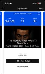 The Weeknd Platinum Ticket 16 Juli, Tickets en Kaartjes, Concerten | Pop, Eén persoon, Juli