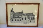Tekening St. Lambertuskerk Rosmalen Jim van Brakel, Ophalen of Verzenden