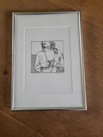 Ingelijste pentekening, Antiek en Kunst, Ophalen of Verzenden