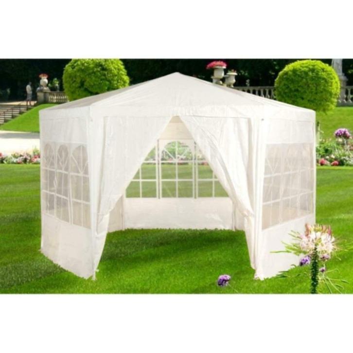 Witte 6-Hoekige Prieel - Pagode - Partytent - Prieel.Nieuw, Tuin en Terras, Partytenten, Nieuw, Minder dan 5 meter, Ophalen of Verzenden