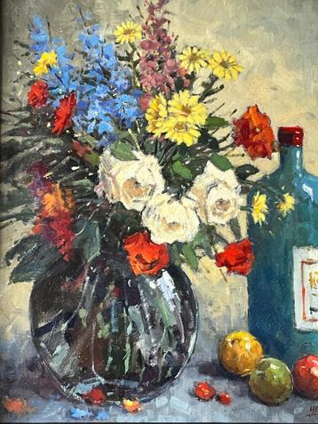 Willem Heytman, stilleven met fruit en bloemen