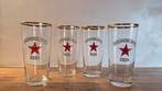 Heineken Bierglazen - Set van 4, Antiek en Kunst, Ophalen of Verzenden