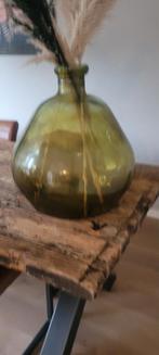 Mooie groene vaas van Loods 5, Ophalen of Verzenden, Minder dan 50 cm, Groen, Glas