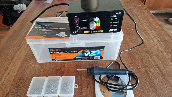 Power TEC Hot Stapler Kunststof Lasapparaat, Auto diversen, Autogereedschap, Gebruikt, Ophalen of Verzenden