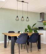 Kuipstoelen flueel zwart, Huis en Inrichting, Ophalen, Gebruikt, Zwart, Vier