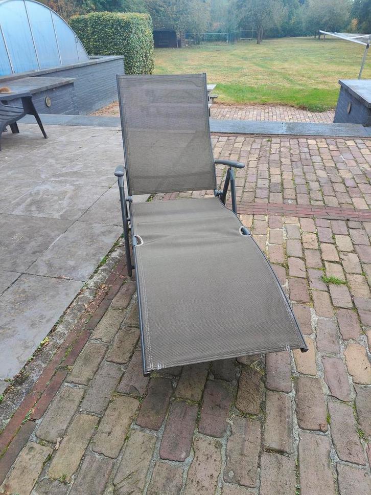 Tuinligstoel - Comfortabel & Verstelbaar, Tuin en Terras, Ligbedden, Gebruikt, Textileen, Inklapbaar, Verstelbaar, Ophalen