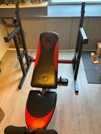 Squat Rack met Halterbank - Complete Set, Ophalen, Gebruikt, Armen, Fitnessbank
